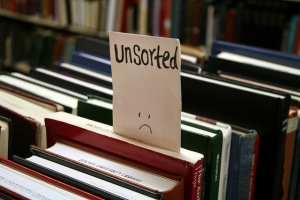 Unsorted books make librarians sad